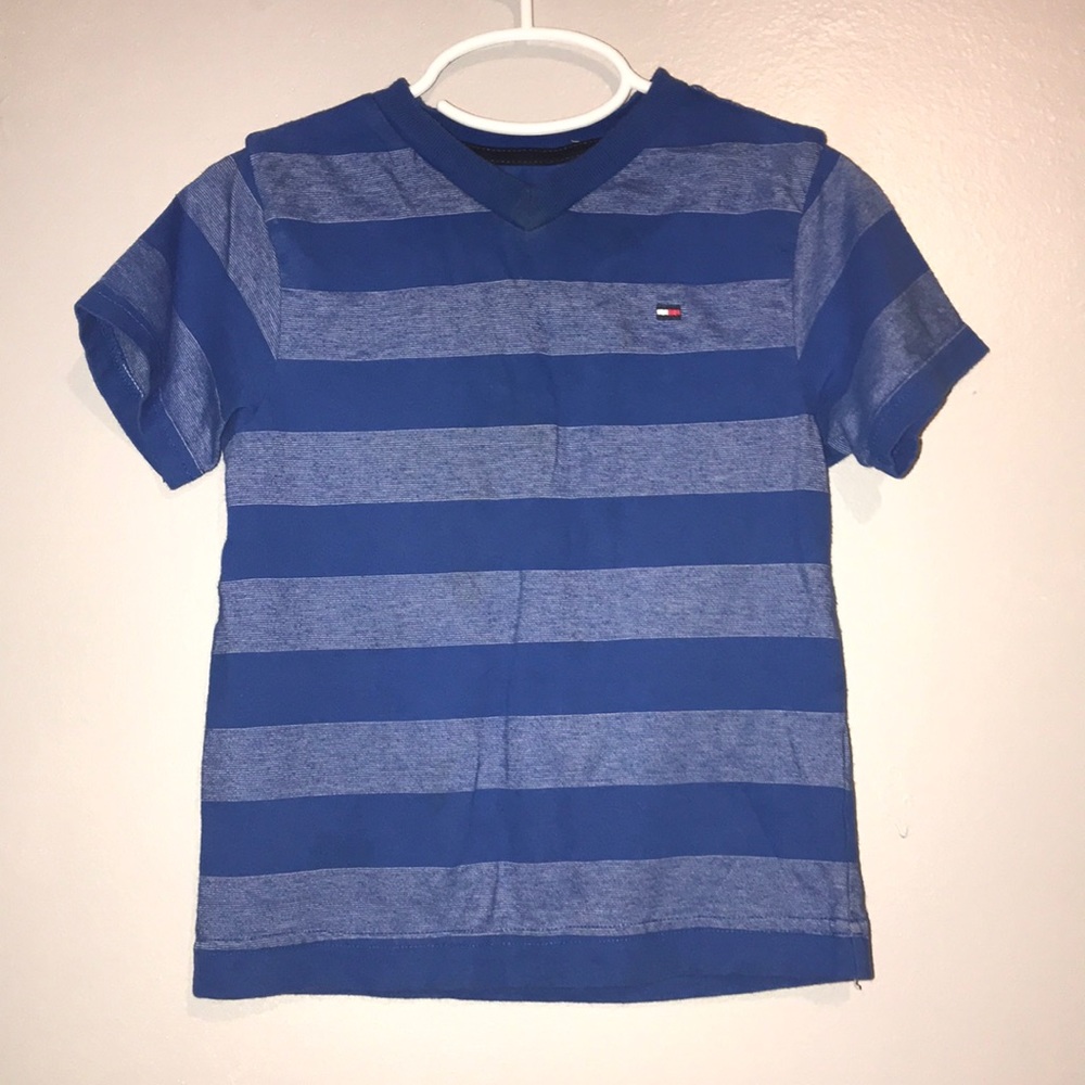 Tommy Hilfiger blue striped short sleeve tee